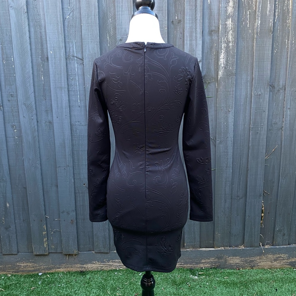 ⛔️Mossman black Long sleeve embossed dress AU8 - Picture 2 of 12